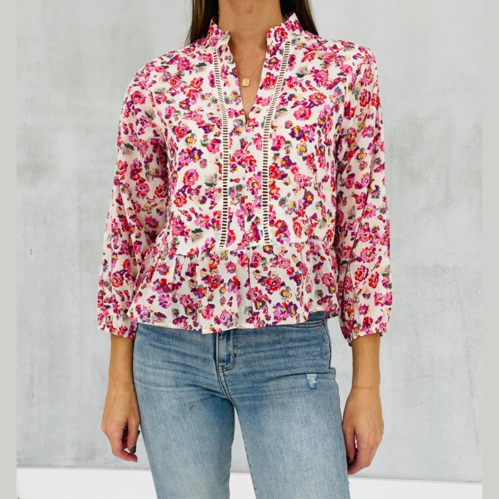 Fanco Floral Peplum Top